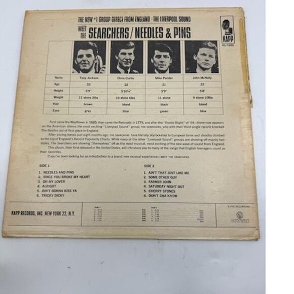 The Searchers – Meet The Searchers / Needles & Pins Vinyl Record Album - Picture 3 of 5